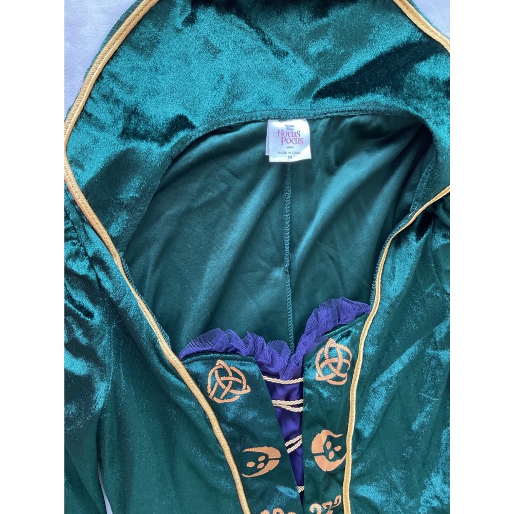 Spirit Halloween Disney Hocus Pocus Winifred Sanderson Costume Green Velvet M - Picture 5 of 6